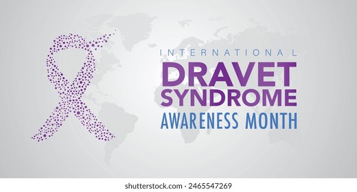 June is Dravet Syndrome Awareness Month background template. Holiday concept. use to background, banner, placard, card, and poster design template with text inscription and standard color. vector
