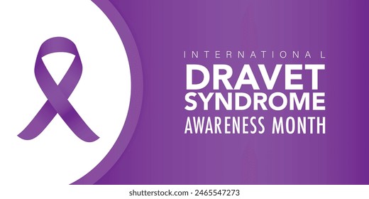 June is Dravet Syndrome Awareness Month background template. Holiday concept. use to background, banner, placard, card, and poster design template with text inscription and standard color. vector
