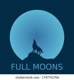 June Full Moon Vector Illustration Stock Vector (Royalty Free ...