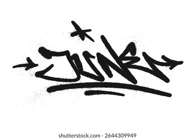 June Graffiti Art Abstract Junk Style Typography Design