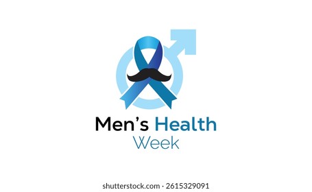 June is Men’s Health Week. Vector template Design for banner, greeting card, poster, prints, social media post ,flyer , T shirt with background.