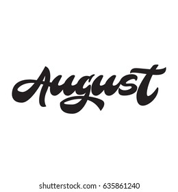 June, july, august. Premium handmade vector lettering and calligraphy phrase for invitation, card, t-shirt, prints, social media, blogs and posters. Vector illustration.