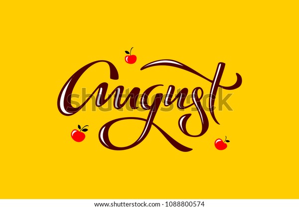 June July August Summer Months Handwritten Stock Vector (Royalty Free ...