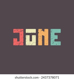 June Lettering Style. Typography design