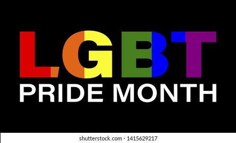 June Lgbt Pride Month Lgbt Flag Stock Vector (Royalty Free) 1415629217 ...