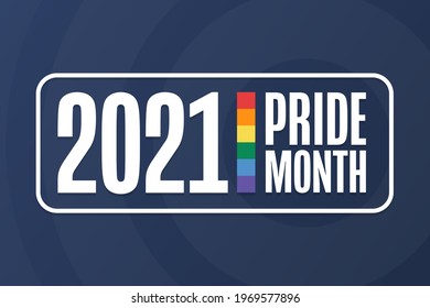 June is LGBT Pride Month. Holiday concept. Template for background, banner, card, poster with text inscription. Vector EPS10 illustration