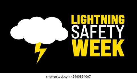 Juni ist Lightning Safety Week Hintergrund Vorlage. Festliche Musik-Konzept. Verwenden Sie, um Hintergrund-, Banner-, Plakat-, Karten- und Poster-Design-Vorlage mit Textinschrift und Standardfarbe.