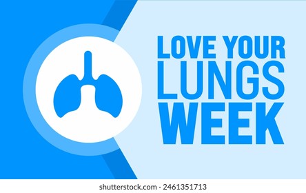 June is Love Your Lungs Week Hintergrund Vorlage. Festliche Musik-Konzept. Verwenden Sie, um Hintergrund-, Banner-, Plakat-, Karten- und Poster-Design-Vorlage.