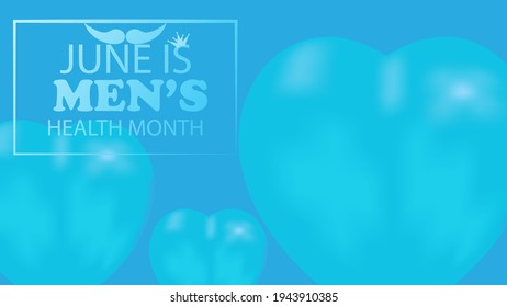 June is men's health month poster design.