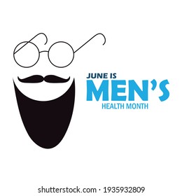 June is Men's health month , vector illustration.