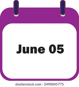 Juni Monat 05 | Entwurf des Datumssymbols