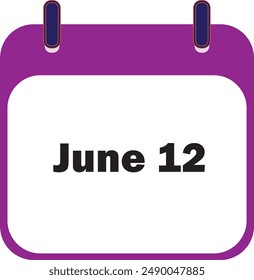 Junio Mes 12 | Diseño de iconos de fecha