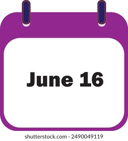 June Month 16 | Date Icon Design