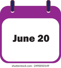 Junio Mes 20 | Diseño de iconos de fecha