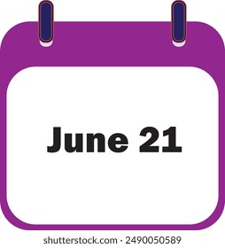 June Month 21 | Date Icon Design