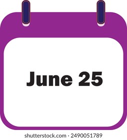 June Month 25 | Date Icon Design