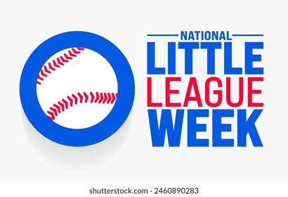 June is National little league week background template. Holiday concept. use to background, banner, placard, card, and poster design template with text inscription and standard color.