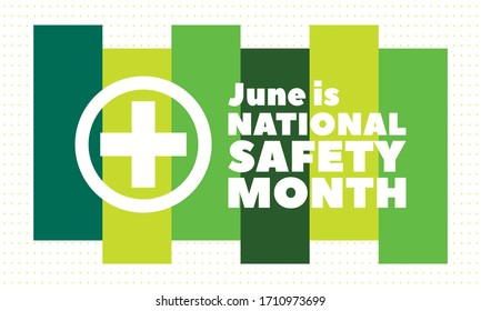 June National Safety Month Opportunity Help Stock Vector (Royalty Free ...