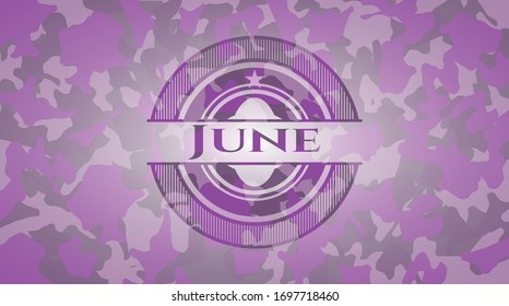 Rosa de junio con motivos de camuflaje. Ilustración vectorial. Detallado.
