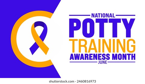 June is Potty Training Awareness Month background template. Holiday concept. use to background, banner, placard, card, and poster design template with text inscription and standard color.