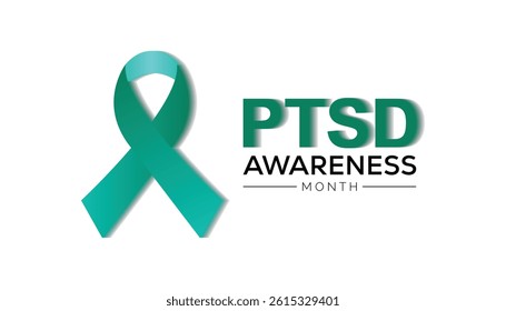 June is PTSD Awareness Month. Vector template Design for banner, greeting card, poster, prints, social media post ,flyer , T shirt with background.