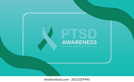 June is PTSD Awareness Month. Vector template Design for banner, greeting card, poster, prints, social media post ,flyer , T shirt with background.
