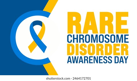 June is Rare chromosome disorder awareness day background template. Holiday concept. use to background, banner, placard, card, and poster design template with text inscription and standard color.