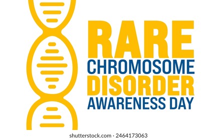 June is Rare chromosome disorder awareness day background template. Holiday concept. use to background, banner, placard, card, and poster design template with text inscription and standard color.