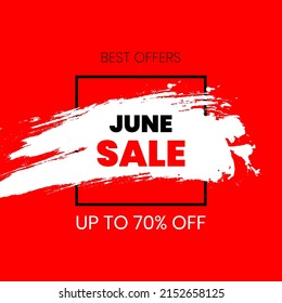 June Sale Graphic Vector For Banner And Post