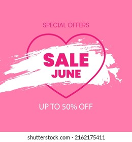 June Sale Graphic Vector For Banner And Post