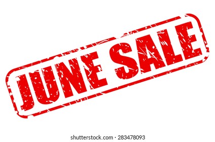 June sale red stamp text on white