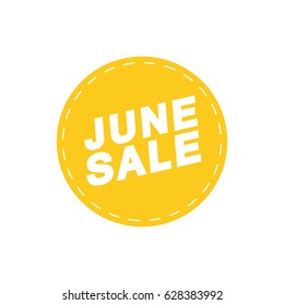 June Sale round label