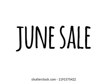 june sale. Text design. Vector illustration.