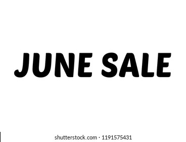 june sale. Text design. Vector illustration.