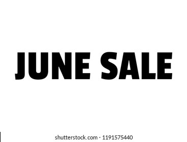 june sale. Text design. Vector illustration.