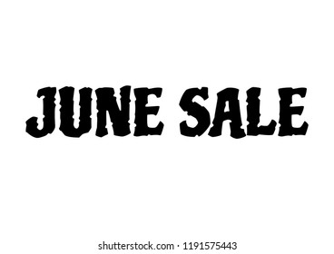june sale. Text design. Vector illustration.