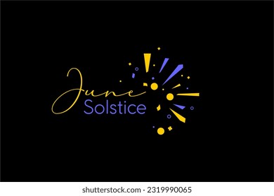 June solstice Holiday concept. Template for background, banner, card, poster, t-shirt with text inscription