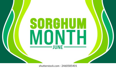 June is Sorghum Month background template. Holiday concept. use to background, banner, placard, card, and poster design template with text inscription and standard color. vector illustration.