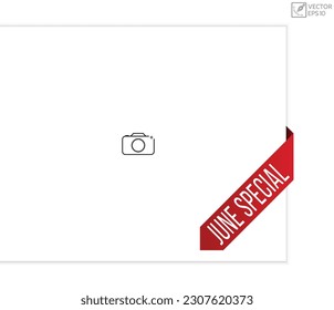 June Special banner design, Isolated on white background.