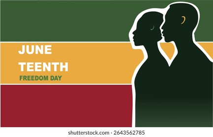 June Teenth Freedom Day. Holiday concept. Template for background, banner, card, poster with text inscription.