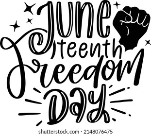 June Teenth Freedom Day Quotes. MLK Lettering Quotes For Printable Poster, Tote Bag, Mugs, T-Shirt Design.
