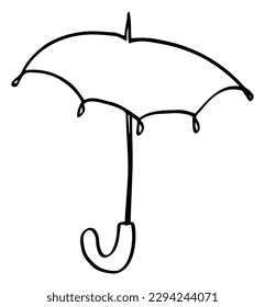 June Umbrella Line drawing Vector