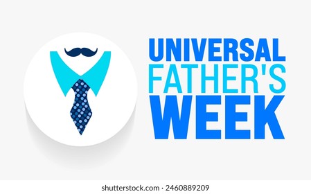 June is Universal father's week background template. Holiday concept. use to background, banner, placard, card, and poster design template with text inscription and standard color.