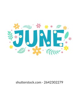 June vector background illustration. it is suitable for card, banner, or poster