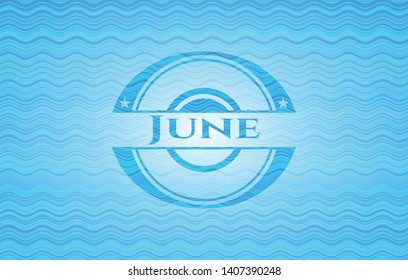 June water concept emblem background. Vector Illustration. Detailed.