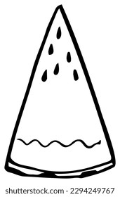 Vector de dibujo de la línea de la sandía de junio
