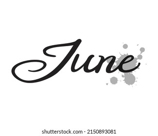 June word creative design vector template