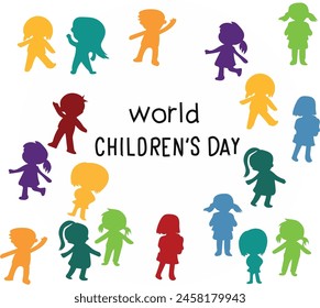 June  is world childrens day  Vector illustration. 
Good for banner, poster, greeting card, party card, invitation, template, advertising, campaign, and social media. 
