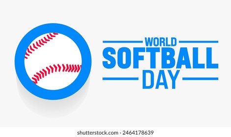 June is World softball day background template. Holiday concept. use to background, banner, placard, card, and poster design template with text inscription and standard color. vector illustration.