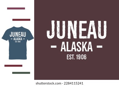 Juneau city of alaska t shirt design 